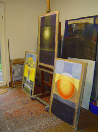 Bildersammlung im Atelier